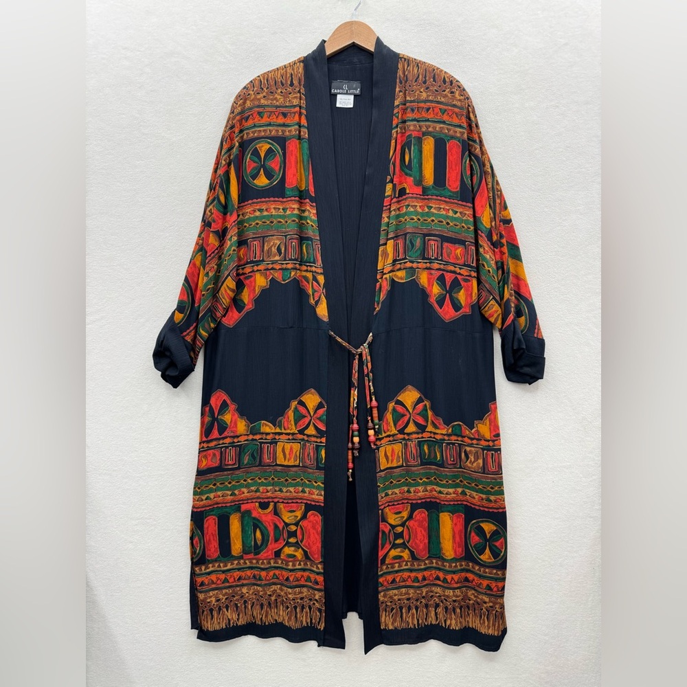 Carole Little Women’s 14 Duster Mixed Media Print Vintage